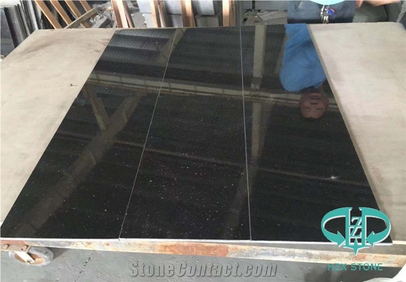 Black Galaxy Polished Tiles for House Decoration