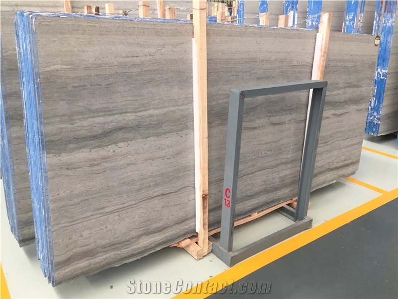Blue Wood Grain Marble Slabs for Wall, Floor Tiles