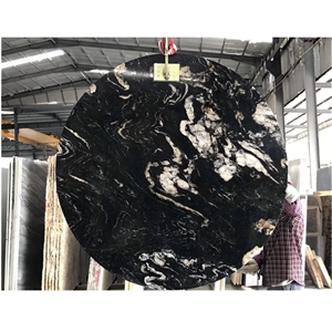 Brazil Cosmic Black Granite Wall Application