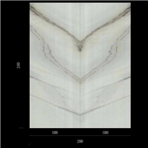 Brazil Ice White Jade Slab Wall Tiles Book Matched