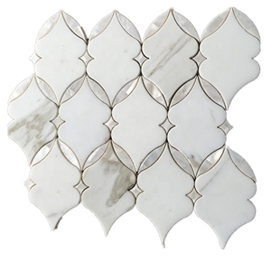 Calacatta Marble Mix Mother Of Pearl Mosaic
