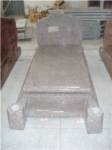 Cemetery Granite Tombstone Graves with Vases