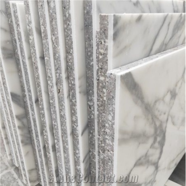 Cheap Bianco Calacatta Composite Granite Tiles