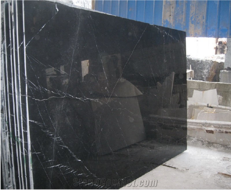 Cheap China Marble Slab Nero/ Black Marquina