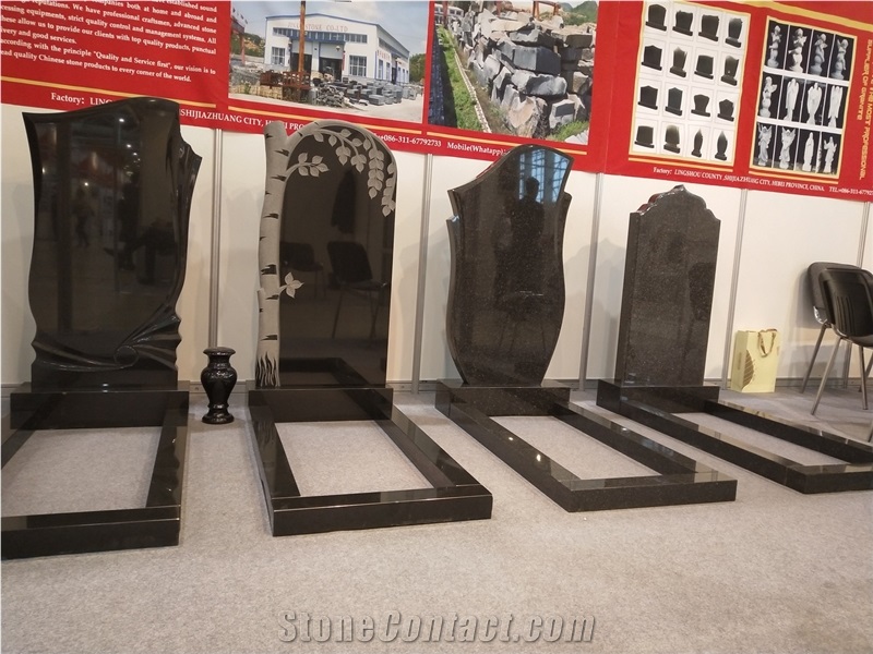 China Black Granite Tombstone Headstone Monument