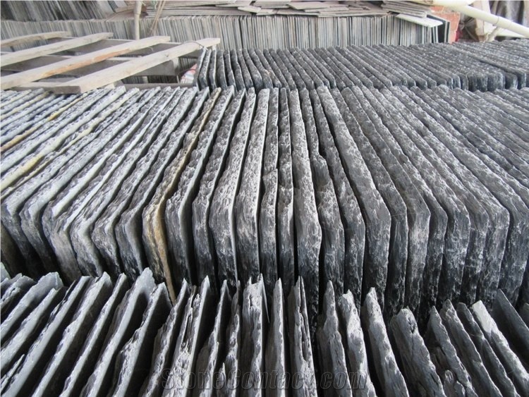 China Black Slate Natural Stone Roofing Tiles