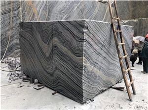 China Black Wooden Marble Block