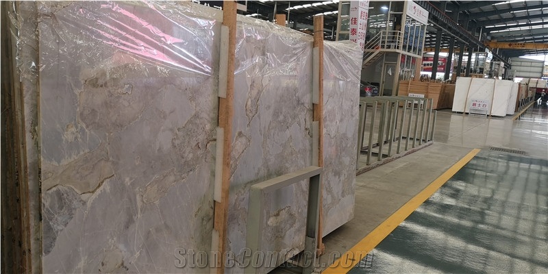 China Blue Sky Marble Flooring Slab