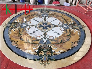 China Composited Round Water Jet Cut Marble Tiles