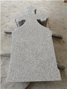 China G603 Grey Granite Tombstone in Romania Style