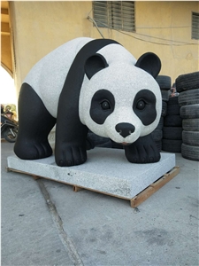 China Garden Stone Sculpture Panda Outdoor Statues