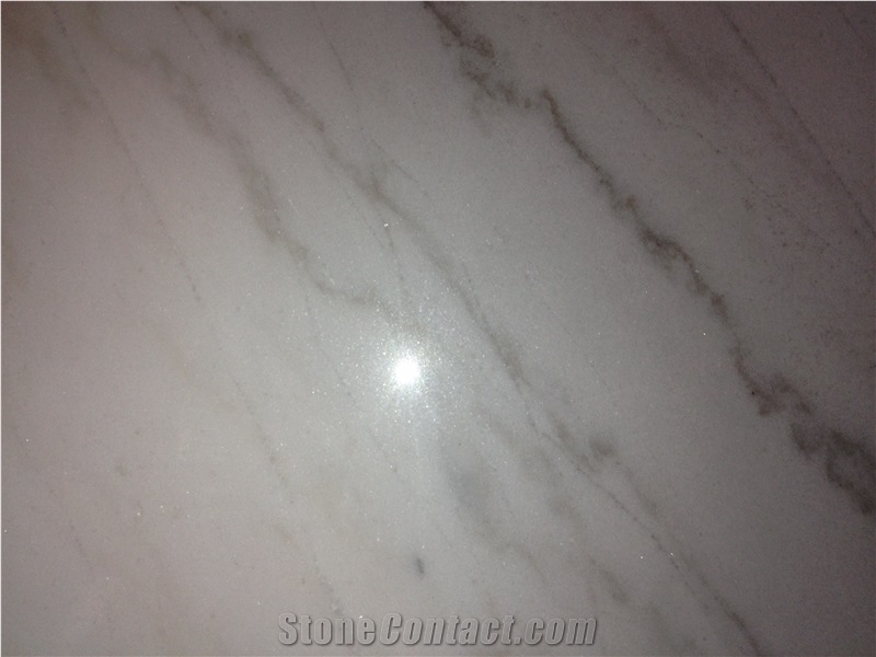 China Guangxi White Marble Slab with Black Line