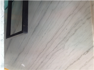 China Guangxi White Marble Slab with Black Line