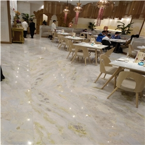 China Lemon Ice Marble Jade Floor Tiles