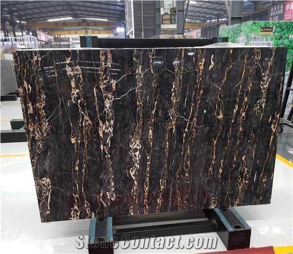 China Leopardo Marble Black Gold Slab Tile