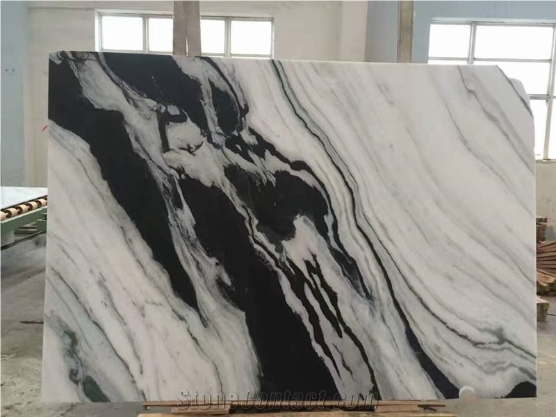 China Luxury Panda White Marble Blocks Own Quarry