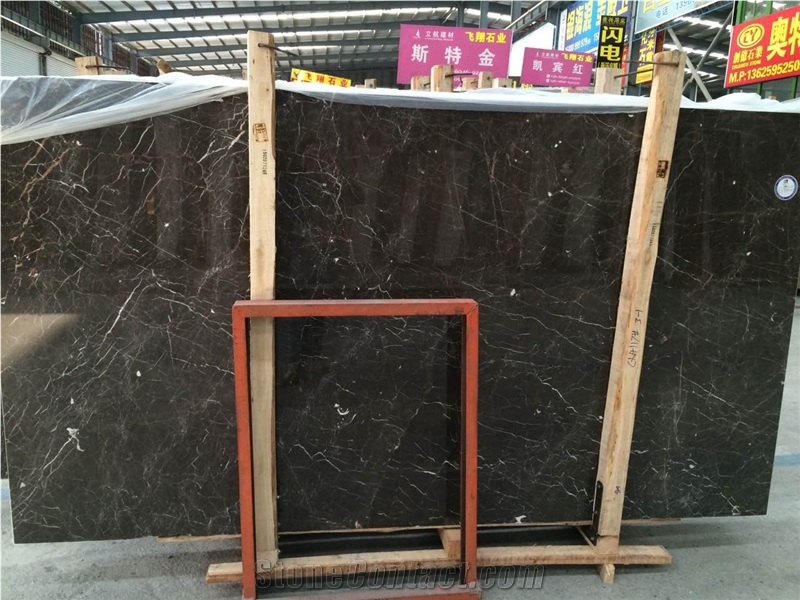 China Natura Stone Brown Tiny Marble Tile for Sale