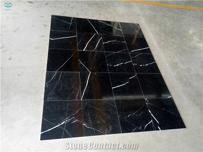 China Nero Maquina Marble for Cut-To-Size Tile