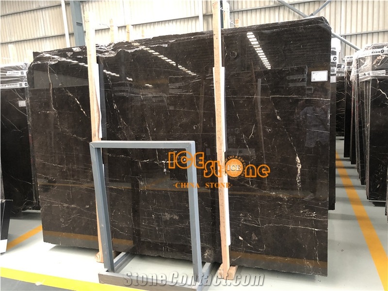 China Nero St Laurent Black Marble Slabs Tiles