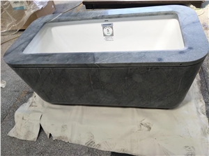 China Supplier Grey Marble Bathroom Bathtub Price