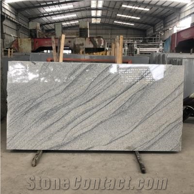 China White Granite with Grey Vein Slabs & Tiles