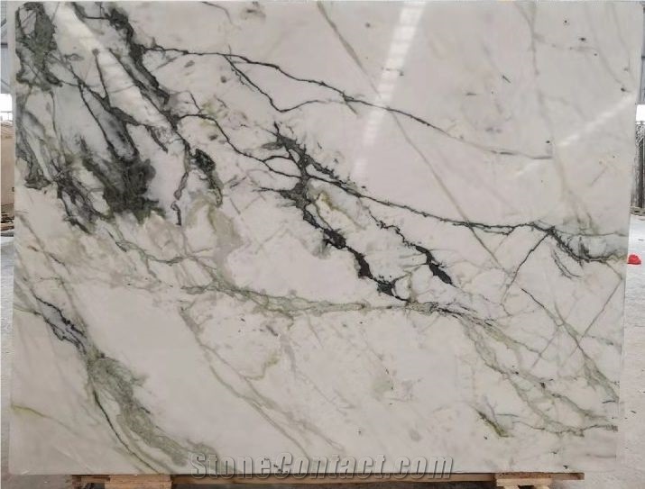 Chinese Carrara White Marble Slabs,Tiles Polished