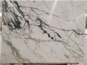 Chinese Carrara White Marble Slabs,Tiles Polished