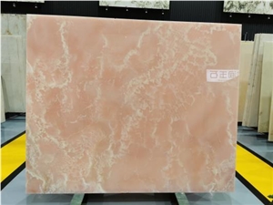 Chinese Pink Polished Onyx Slabs & Tiles