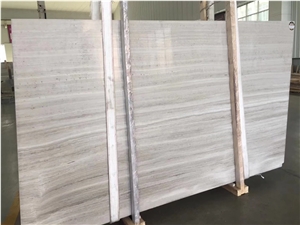 Chinese White Wood Vein Marble Slabs Cheap Price