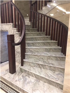Coffee Sand Marble Stair Treads