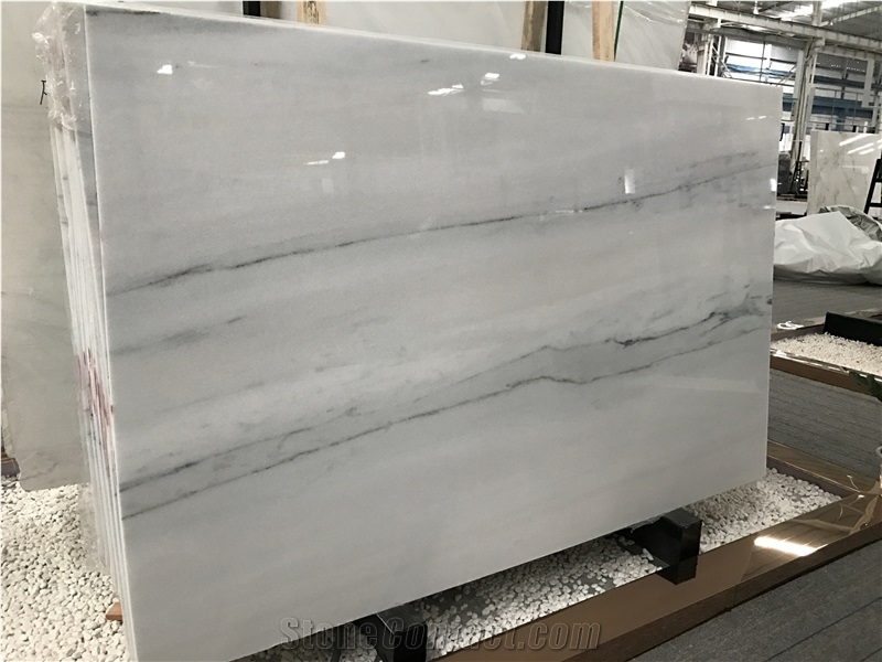 Columbia White Marble Slab with Grey Veins Price