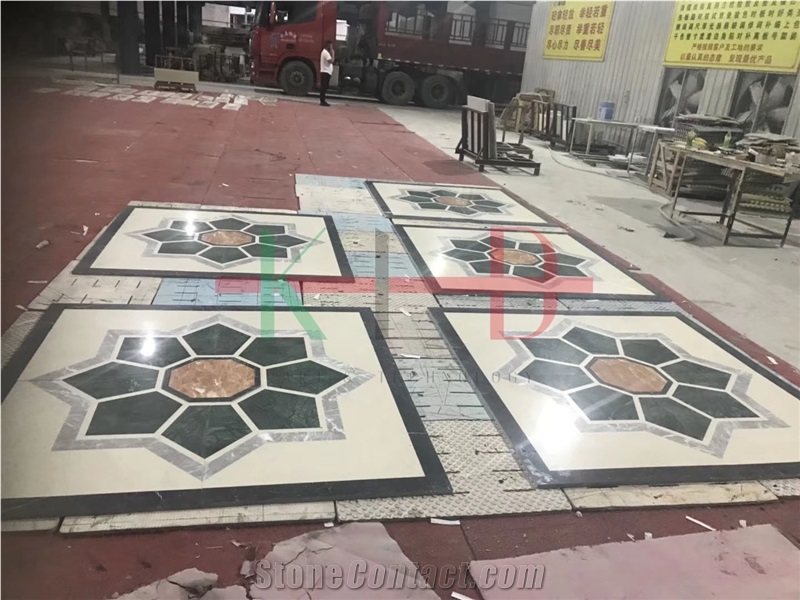 Composited Marble Water Jet Medallions Tiles
