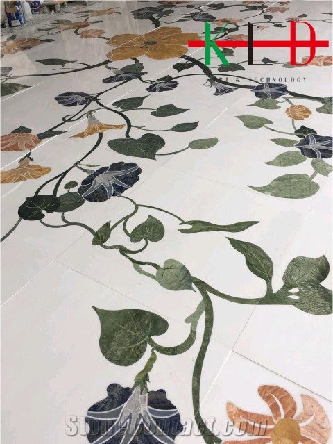 Composited Waterjet Marble Tiles for Decoration