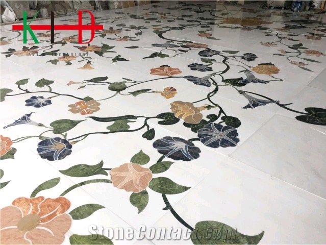 Composited Waterjet Marble Tiles for Decoration