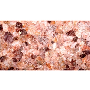 Crystal Light Orang Quartz Stone Pink Semiprecious