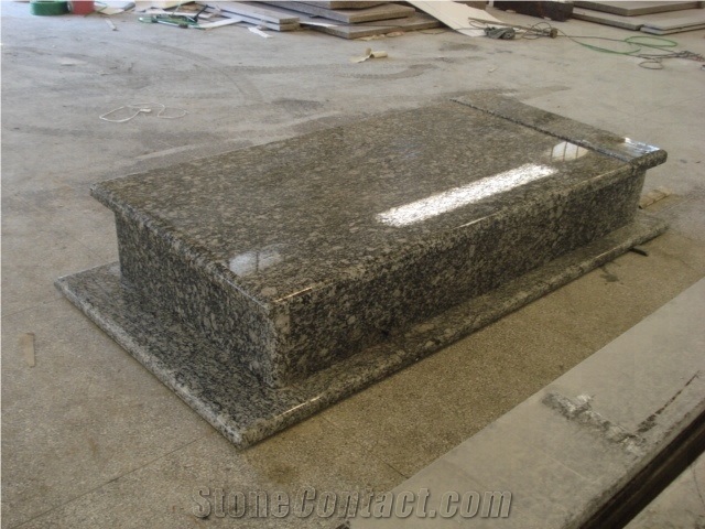 Custom Made Funeral Red Granite Tombstone