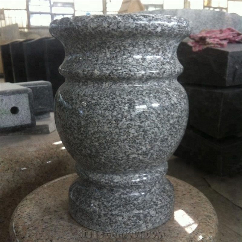 Custom Made Polished Granite Memorial Vase