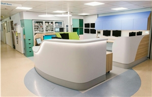 Customized Solid Surface Hospital Reception Desk