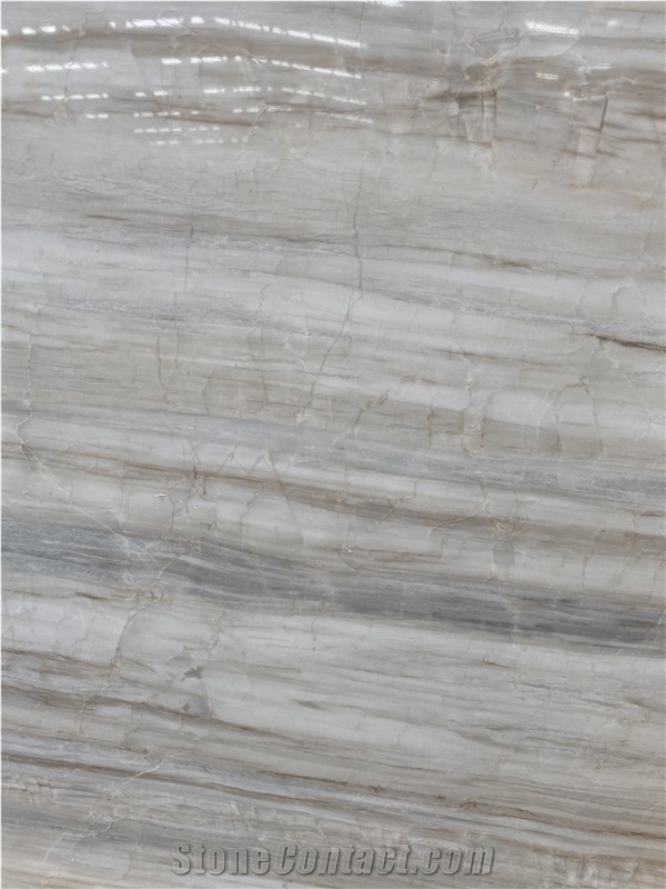Eurasian White Wood Grain Marble for Vanity Top