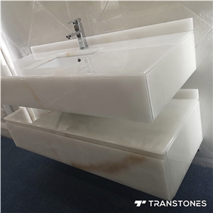 Faux Alabaster Stone Vanity Top for Hotel Decorations