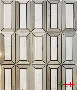 Floor Tiles Mosaic Waterjet Kitchen Wall Design