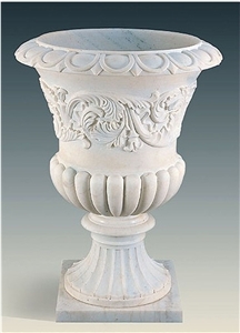 Flowerpot Vases, White Marble Pot