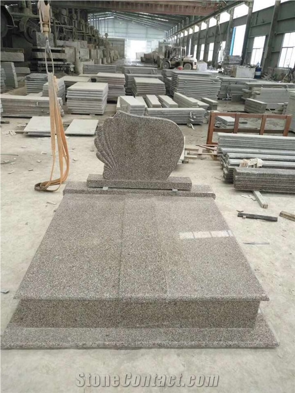 G664 Pink Granite Tombstone Monuments