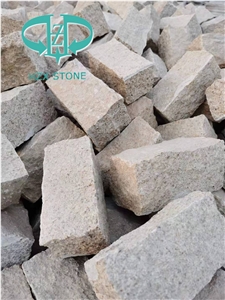G682 Yellow Granite Cobble Stone Cube Stone