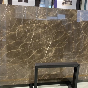 Gold Veins Caffe Brown Marble Slabs