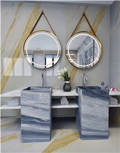 Golden Ariston White Marble Bathroom Floor Tiles