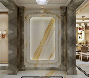 Golden Ariston White Marble Slabs Wall Backgrounds