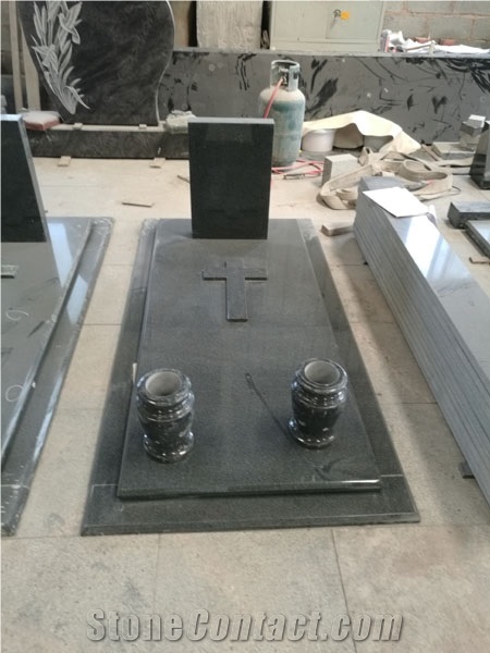 Granite Color French Western Style Tombstones