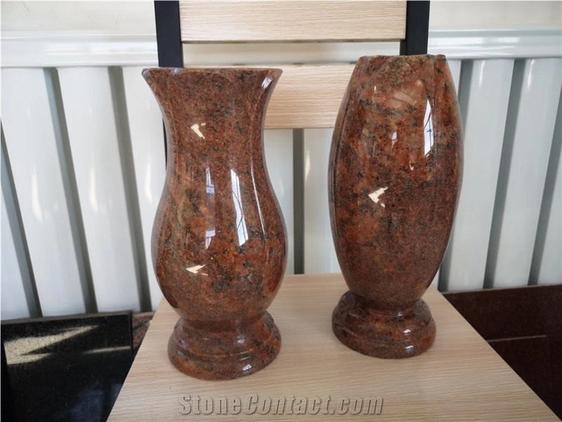 Granite Vases for Monument Decoration