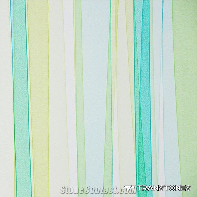 Green Ribbon Inside Petg Acrylic Wall Partition